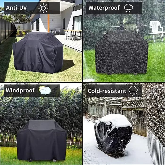 Juste de protection ronde pour barbecue d'extérieur