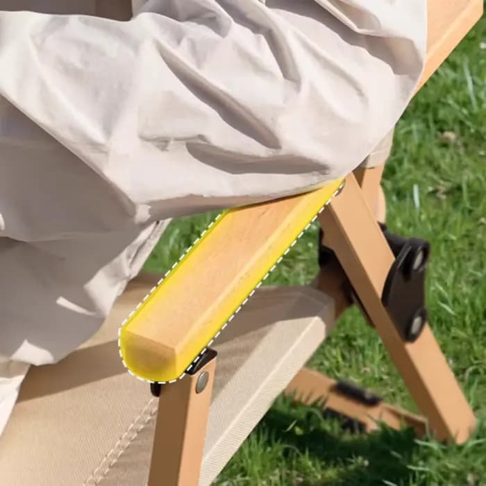 Bras en bois Chaise pliante extérieur unique Camping pêche