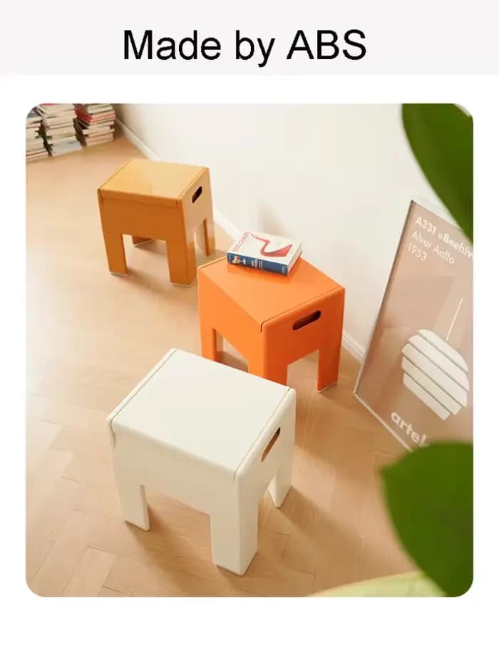 Chaise de salon de style nordique, tabouret bas en plastique ABS de style mid-century futuriste, chaises décontractées de luxe pour salle à manger
