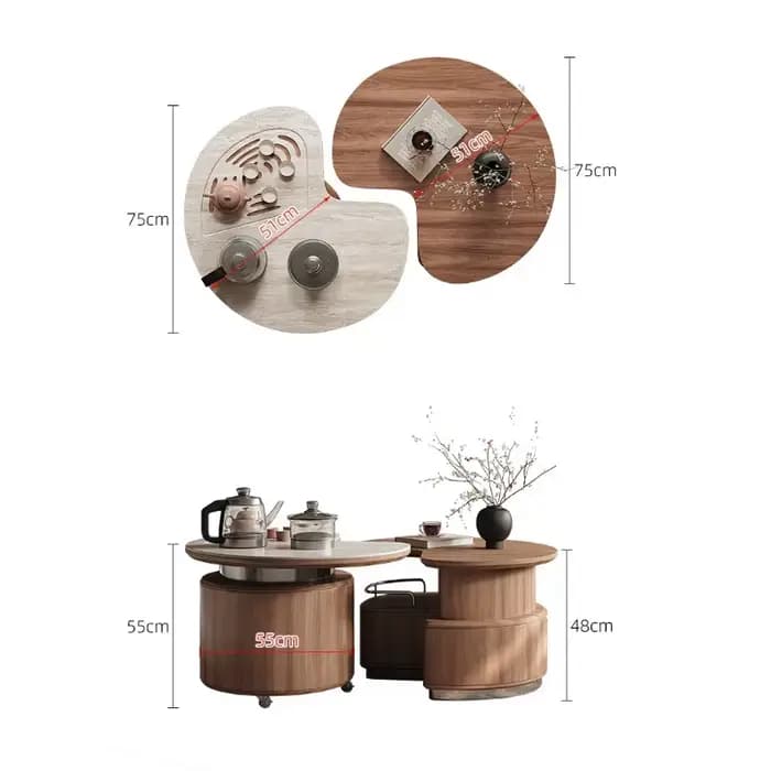Ensemble de tables basses rondes pour salon