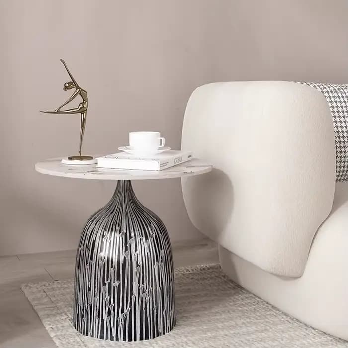 Lumière de luxe moderne Simple maison salon dalle de roche Table canapé