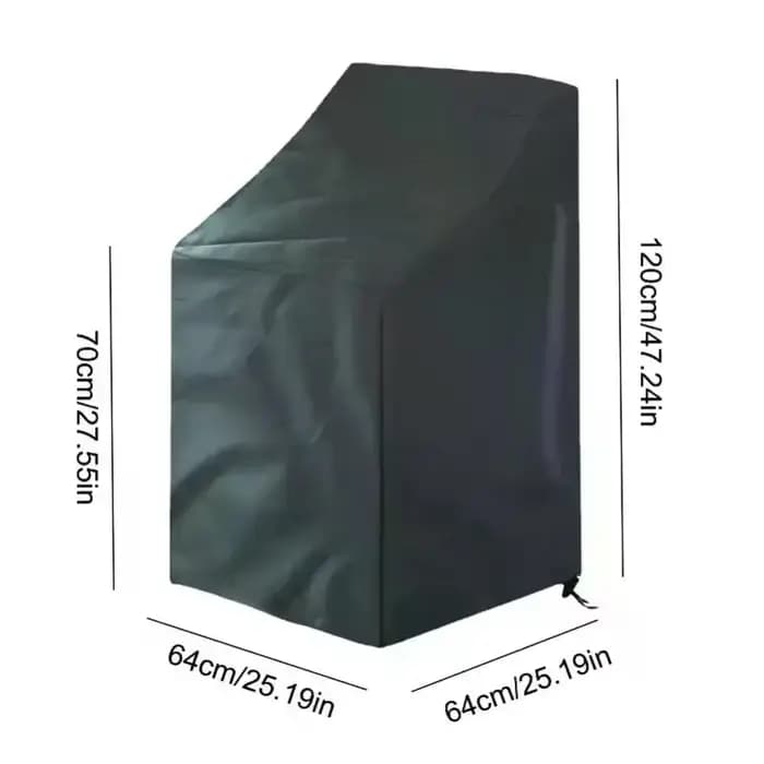 1 Housse de protection imperméable en tissu Oxford pour chaise de jardin empilable 65x65x70x120cm