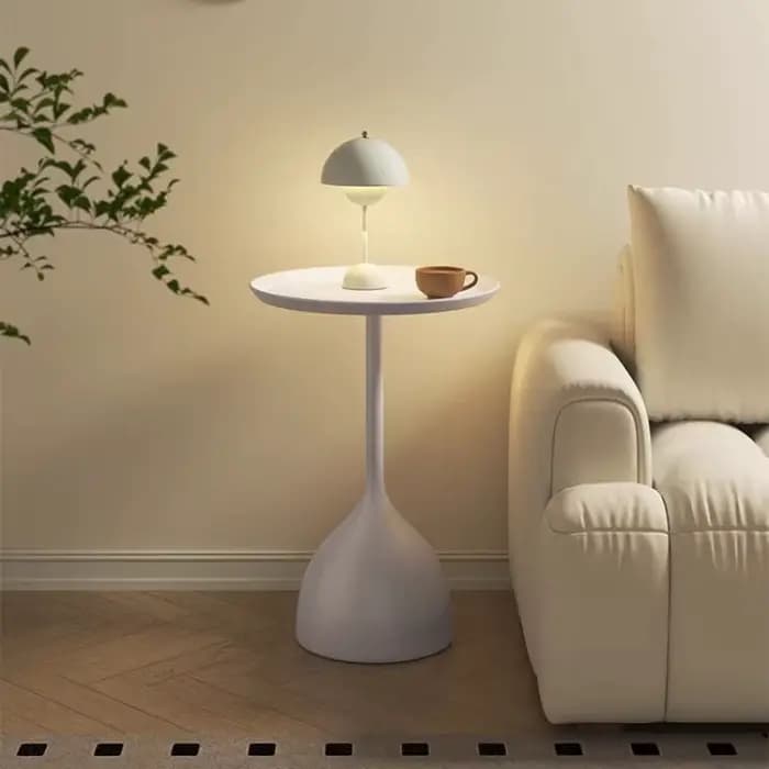 Table d'angle noire moderne et minimaliste pour salon