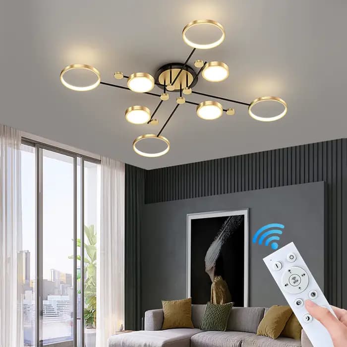 Nouveau lustre LED moderne éclairage pour salon chambre or plafond suspension lampe luminaire intérieur lumière Lustres plafonnier