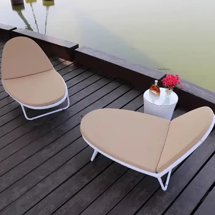 Rotin adultes Chaise pliante plage inclinable