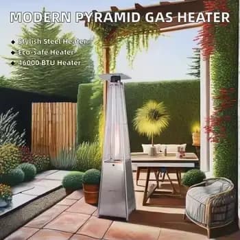 Chauffage au gaz extérieur Portable piscine extérieure en acier inoxydable