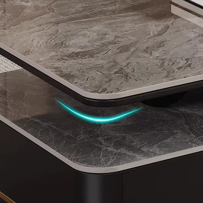 Table basse au design moderne avec rangement pour magazines
