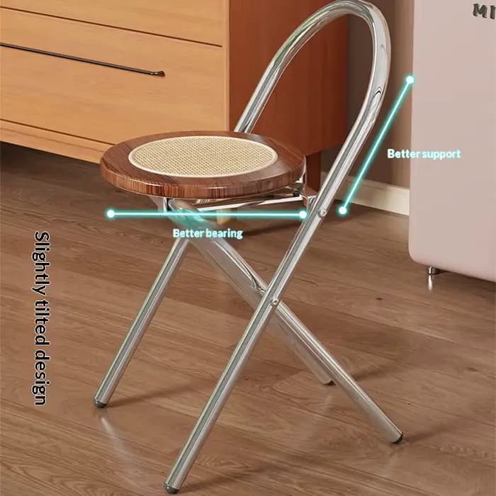 Chaise de balcon vintage pliable en rotin