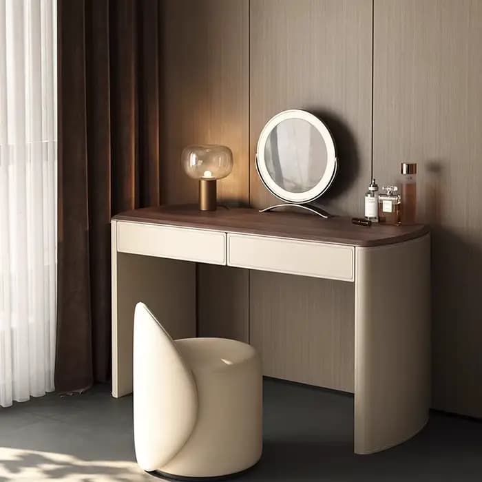 Commode de chambre à coucher nordique moderne, tiroirs de rangement, Table de maquillage en bois de luxe, miroir Led, meubles Mesa pour femmes