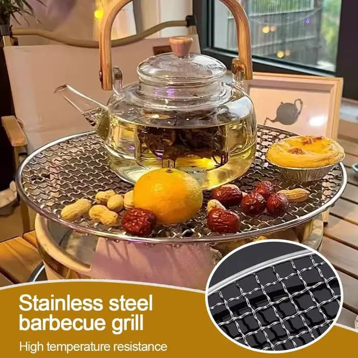 Supports de gril ronds réutilisables en acier inoxydable