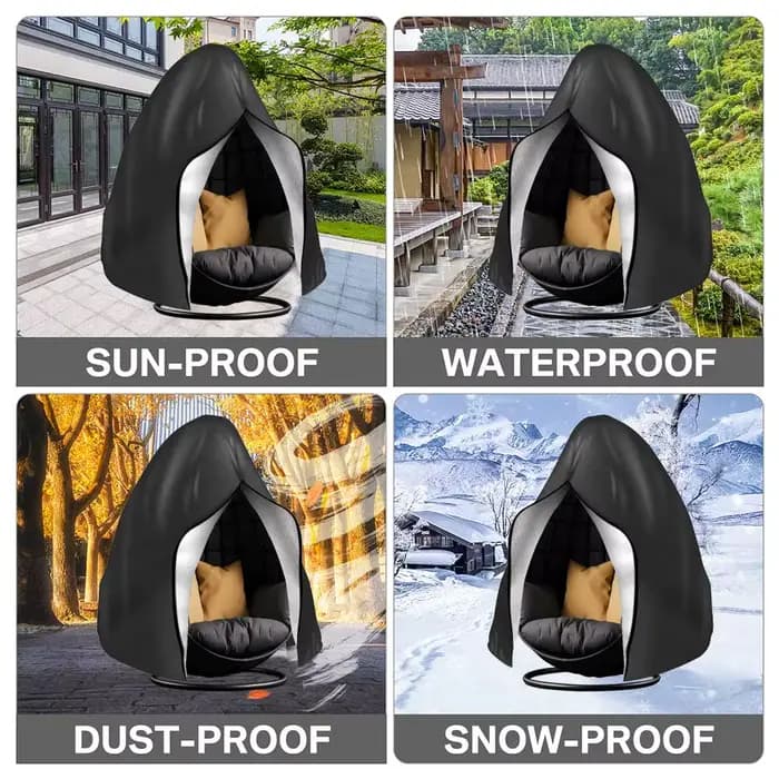 Housse de protection imperméable pour fauteuil suspendu en forme d'œuf
