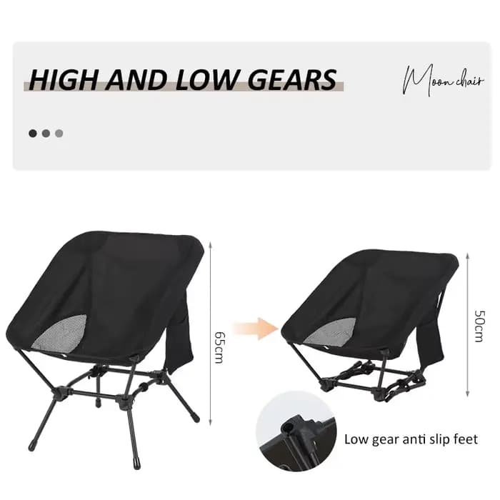 Chaise lune légère en tube de fer, tabouret de camping pliable carré à quatre coins pour la plage, la pêche et l'extérieur