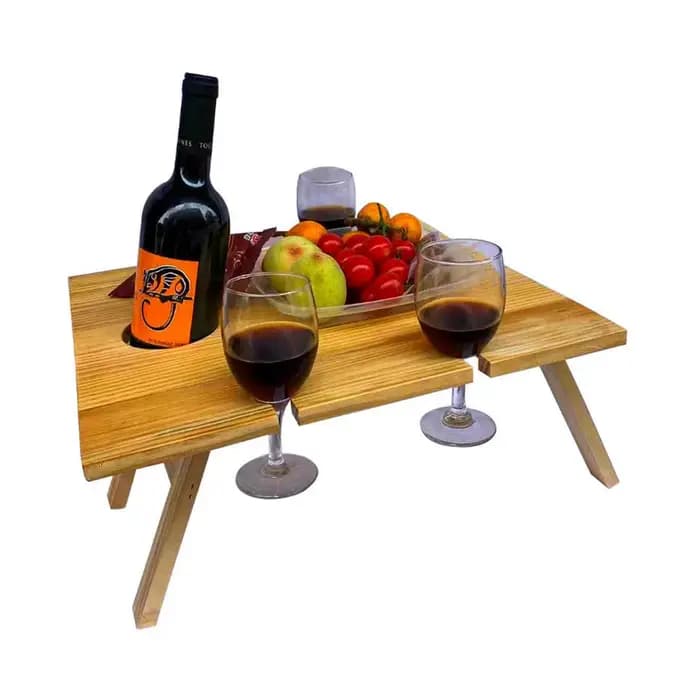 Table de pique-nique portable d'extérieur en bois