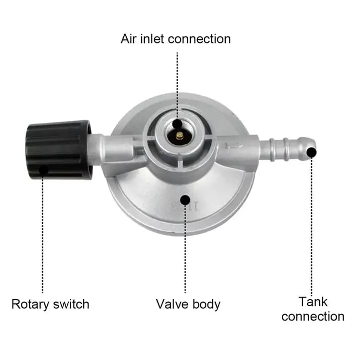 Régulateur de gaz basse pression, Kit de connexion de réservoir de Propane réglable, raccord de tuyau barbelé 7/16 pouces pour poêle de Camping, chauffage de gril