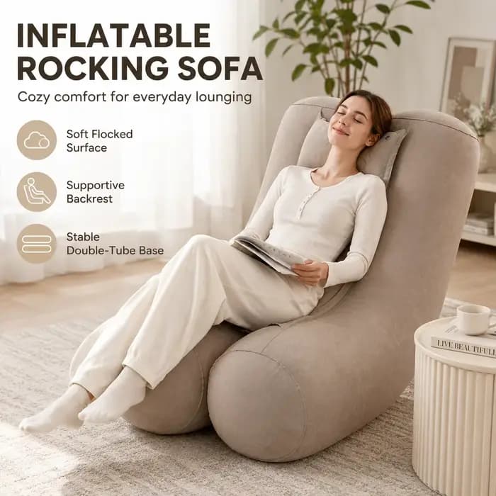 1PC Chaise longue gonflable à bascule