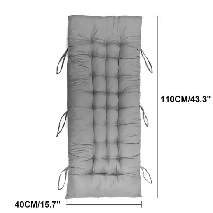 Chaise longue à bascule de jardin extérieur 110cm x 40cm
