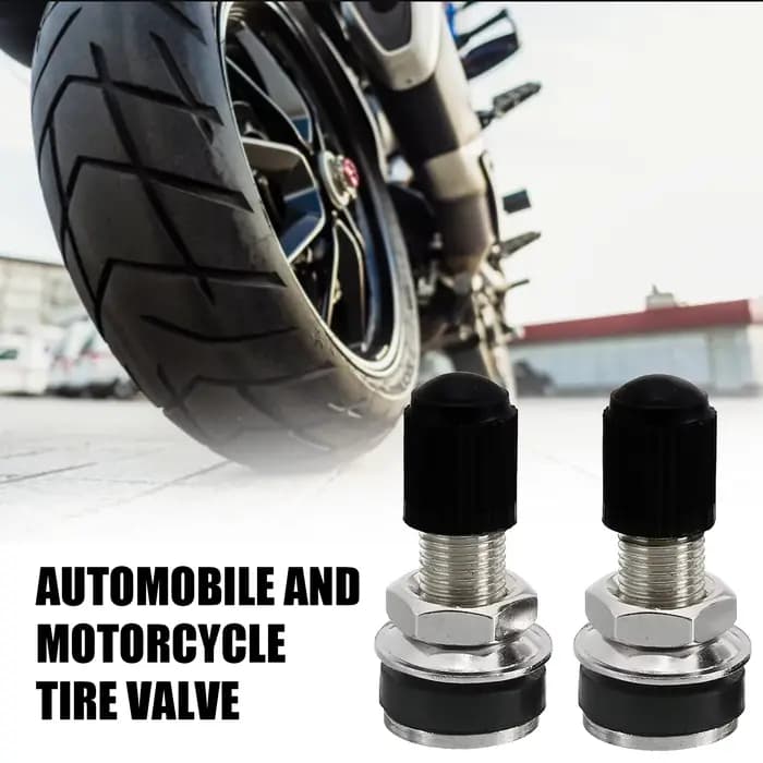 Valve de roue de moto 32mm, 2 pièces, pour moto, Scooter, vélo, Quad, Tubeless, Valve de pneu de montagne, capuchon anti-poussière, usage général