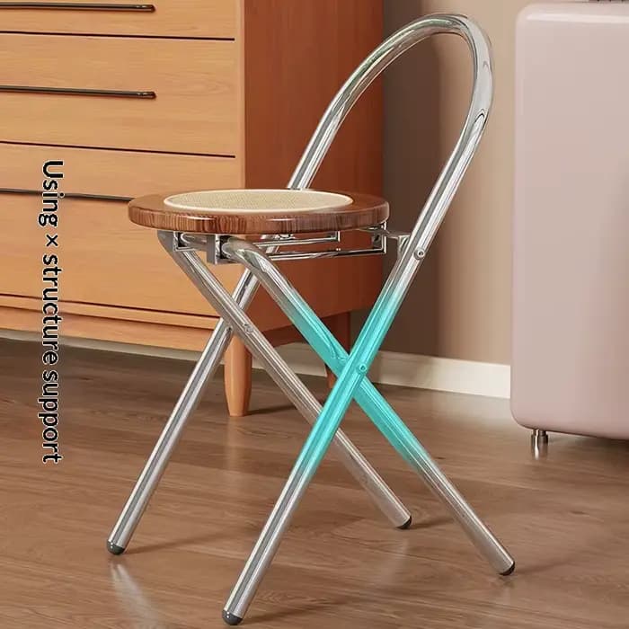 Chaise de balcon vintage pliable en rotin