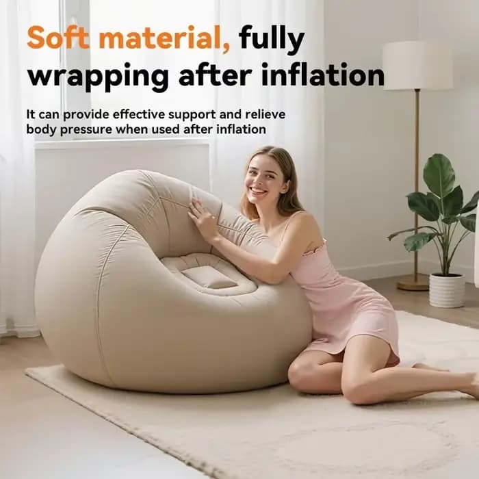 Chaise longue gonflable d'extérieur en polypropylène durable