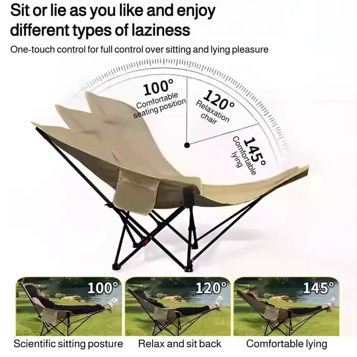 Chaise pliante réglable d'extérieur