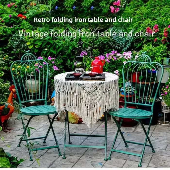Chaises de jardin en fer pour cour extérieure
