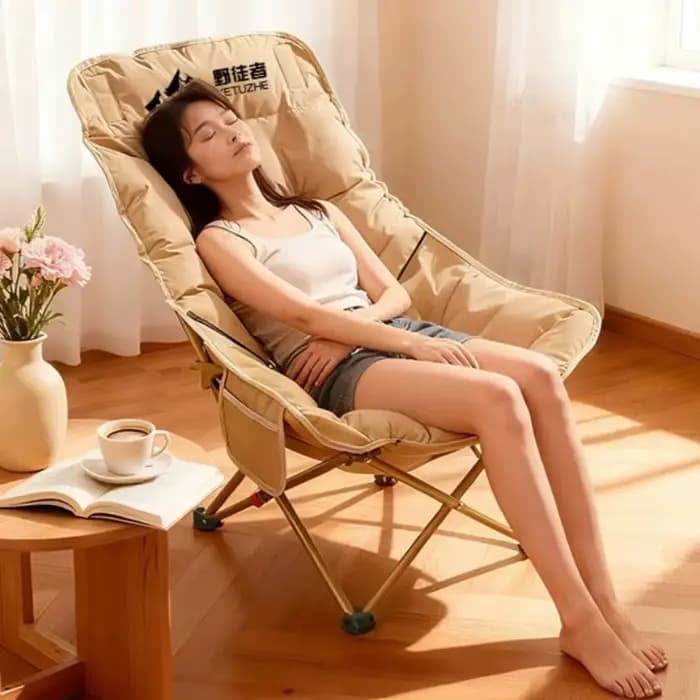 Chaise longue de relaxation pliable ultralégère pour l'extérieur