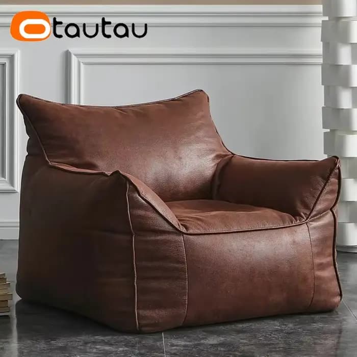 Fauteuil sans cadre en similicuir avec rembourrage en boule EPS