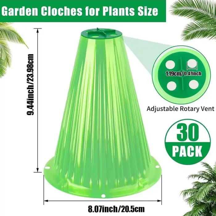 Cloche transparente Everche de jardin avec couvercle d'aération