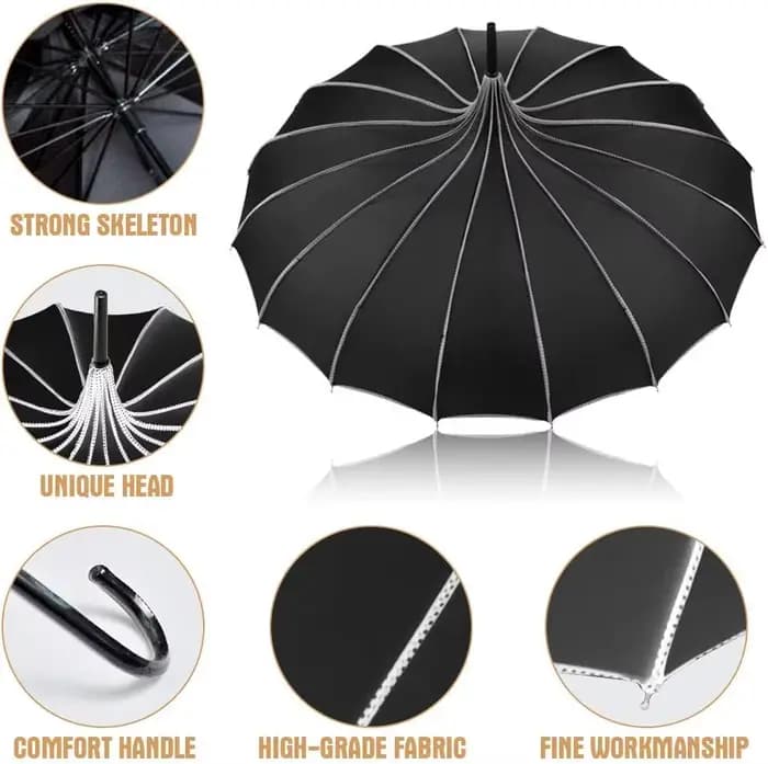 Parasol gothique pagode de 36 pouces pour la protection solaire