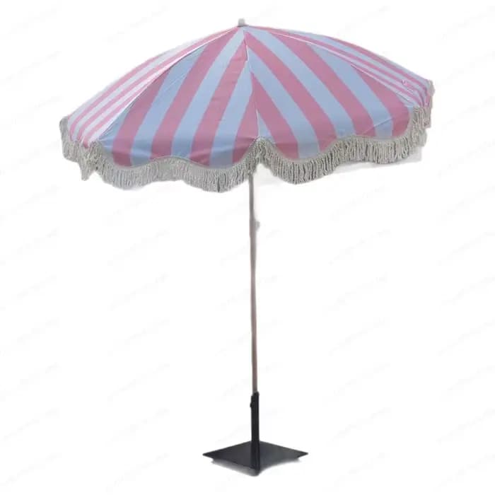 Parasol de marché avec pompon
