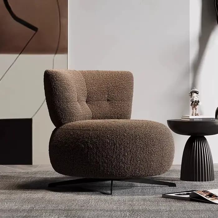 Fauteuil pivotant moderne et minimaliste de luxe