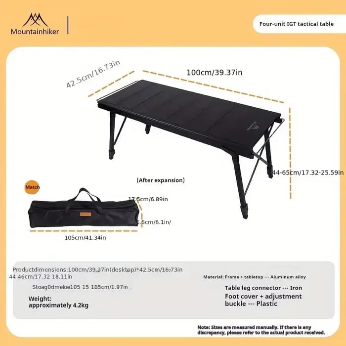 Table de camping pliable Mountainhiker IGT