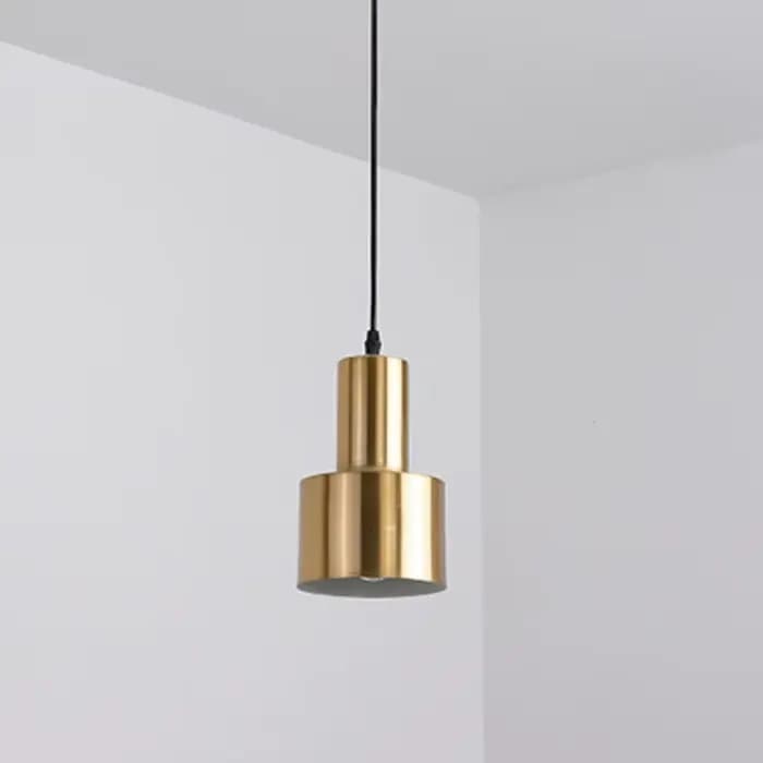 Lustre doré moderne pour salon chevet chambre lampes suspendues porche Restaurant personnalité barre lampe éclairage intérieur