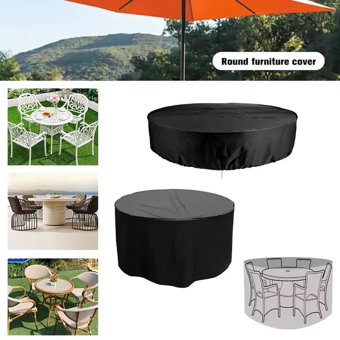 Couverture de Table ronde extérieure pour jardin-tissu Oxford
