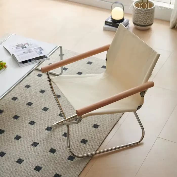 Chaise inclinable pliante en toile de Style japonais