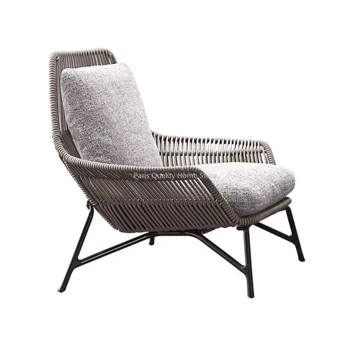 Chaise nordique en rotin pour balcon extérieur