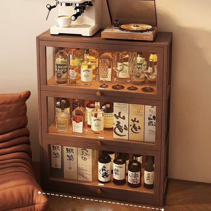 Meuble de Rangement Design pour Vins, Vitrine de Luxe Moderne pour Salon, Restaurant, Bar, Meuble Commercial, Suite de Mobilier de Salon