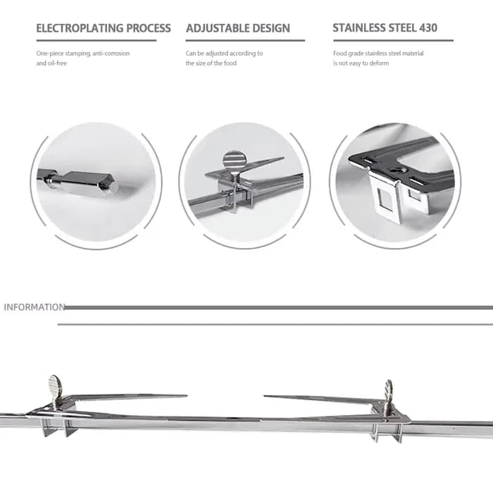 Tige de gril de rôtissoire de Barbecue électrique 1.5V D taille
