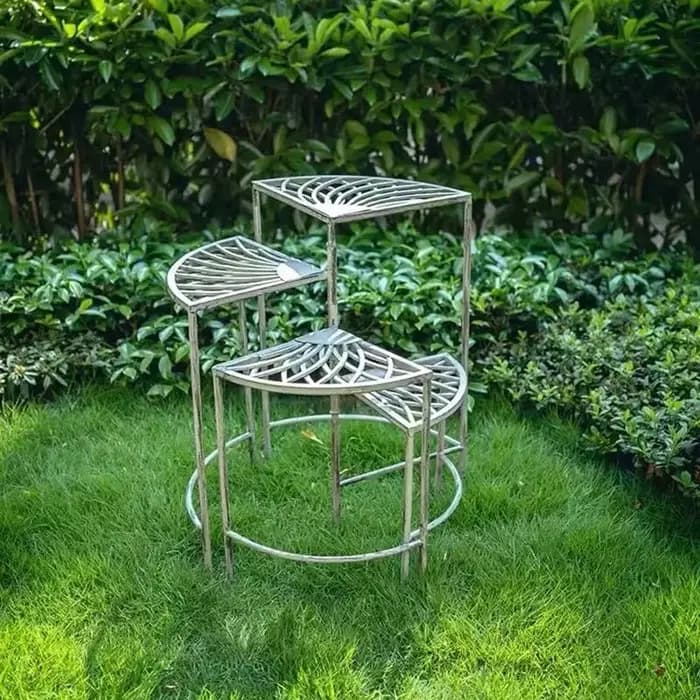 Supports de plantes en métal pour jardin et patio