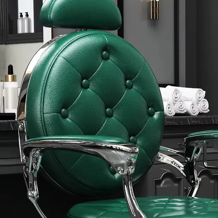 Fauteuil de Barbier Pivotant Spécialisé avec Dossier, Chaise de Barbier Vintage de Luxe Unique, Esthétique Moderne, Chaise Coiffeuse, Mobilier de Salon