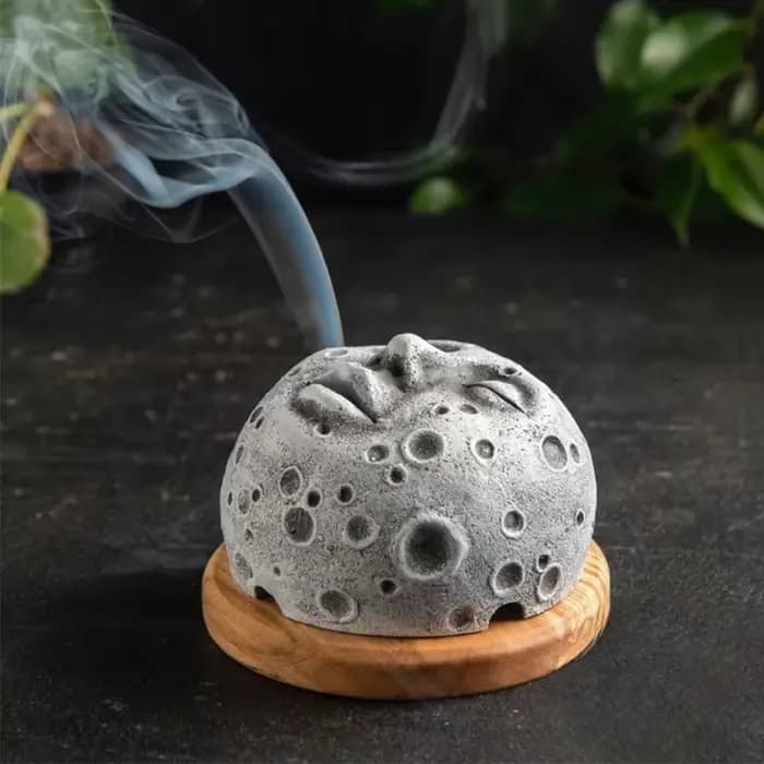 Nouveau Brûleur d'encens lunaire brûleur d'aromathérapie salon décoration ornement