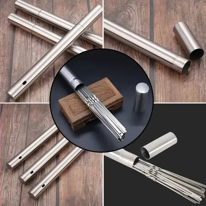 Brochettes de Barbecue réutilisables en acier inoxydable
