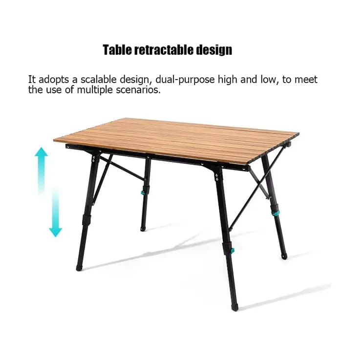 Tables et chaises pliantes en bois