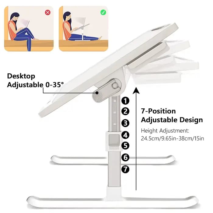 Bureau d'ordinateur pliable et réglable, bureau d'ordinateur Simple, maison, chambre à coucher, sol assis, baie vitrée, ordinateur portable, bureau, petit panneau de bureau