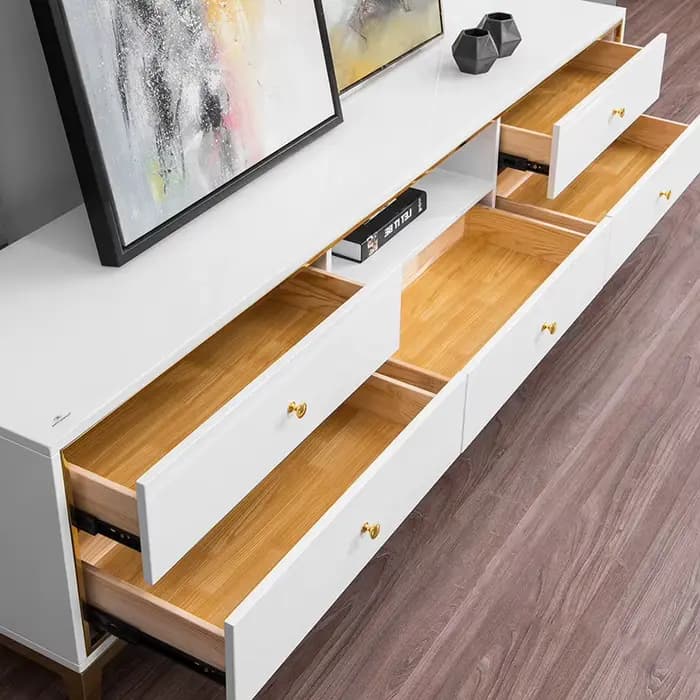 Salon avec support meuble Tv classique européen Design tendance meuble Tv beauté minimaliste Mobiletto Porta Tv meubles de maison