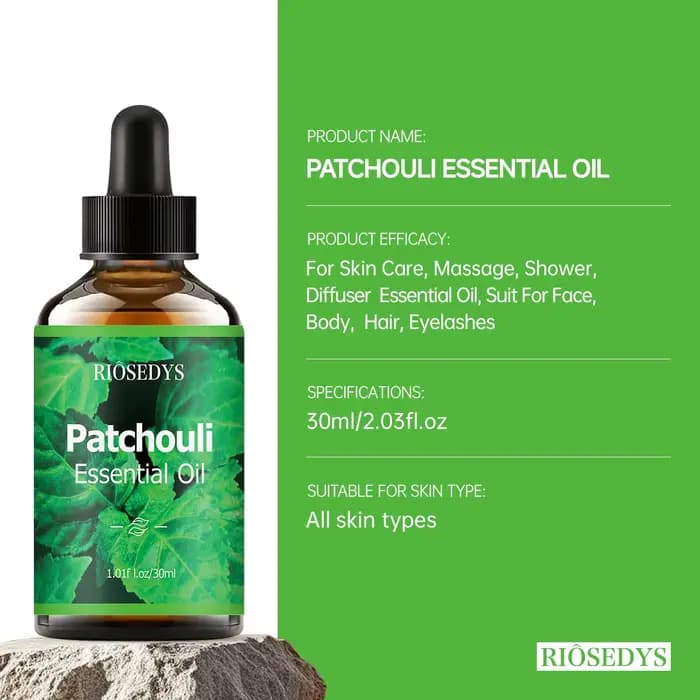 Huile essentielle de patchouli, pour soins de santé, massage corporel et soins capillaires, hydratant et intensément hydratant.