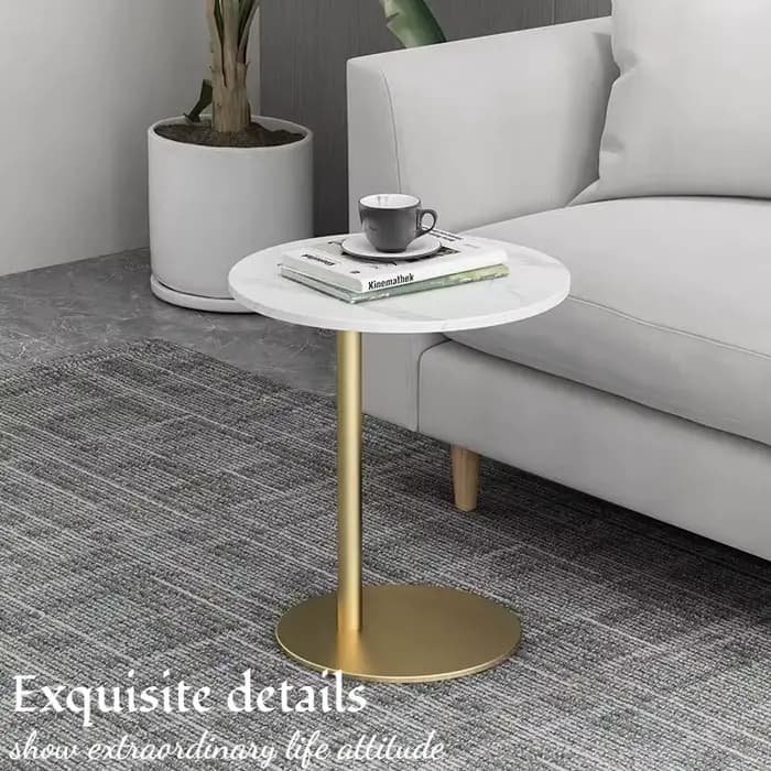 Petite table basse d'angle ronde pour appartement
