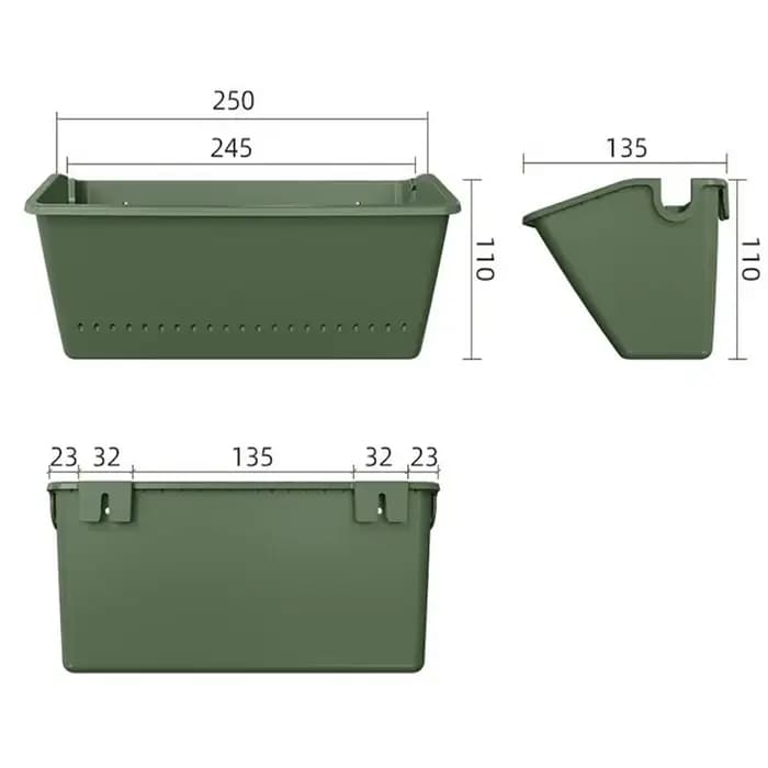 Contenant mural en plastique pour pot de fleur