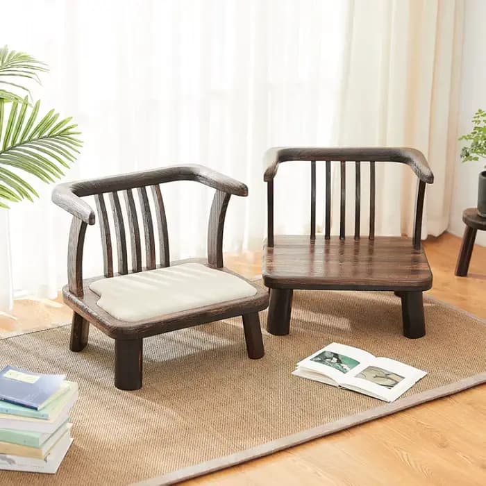 Japon siège bas japonais Tatami méditation Zaisu chaise avec dossier pour salon lit canapé lecture balcon meubles d'appoint