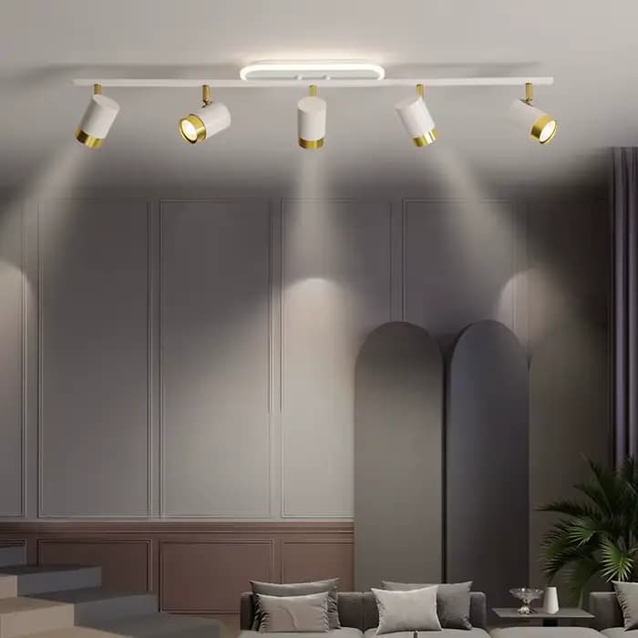 Plafonnier LED Noir et Blanc au Design Moderne, Luminaire Décoratif d'Nik, Idéal pour un Salon, un délégations ou un Couloir